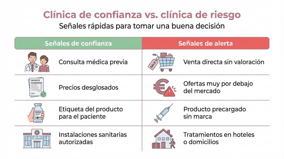Sala de tratamiento limpia y luminosa en un centro de medicina estética.