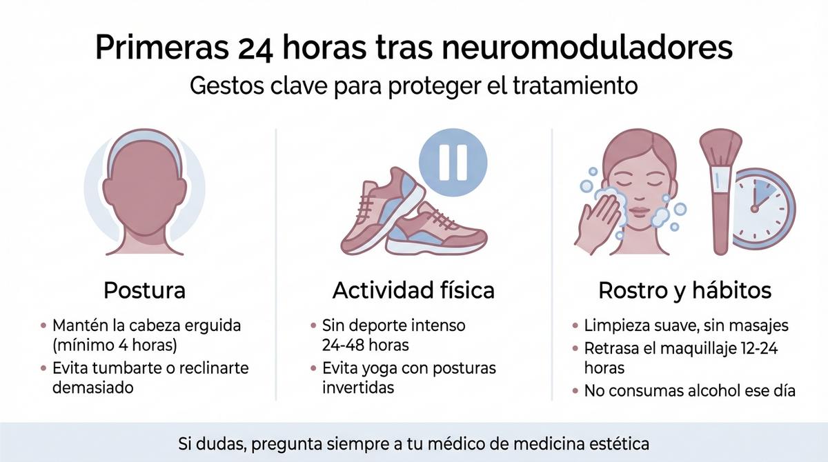 Mujer adulta durmiendo boca arriba con la cabeza elevada sobre almohadas en un dormitorio luminoso y tranquilo.